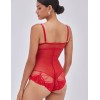 Боди из сетки и кружева Alles ADORE Body Red, Цвет: красный, Размеры: XL, изображение 2