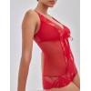 Боди из сетки и кружева Alles ADORE Body Red, Цвет: красный, Размеры: XL, изображение 3