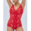 Боди из сетки и кружева Alles ADORE Body Red, Цвет: красный, Размеры: XL