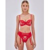 Кружевной бюстгальтер балконет Alles ADORE M Balconette Red, Цвет: красный, Размеры: 65D, изображение 7