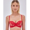 Кружевной бюстгальтер балконет Alles ADORE M Balconette Red, Цвет: красный, Размеры: 65D, изображение 3