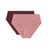Набор хлопковых трусов Dim BODY TOUCH 0DFP (2 шт) розовый и бордовый, Цвет: розовый/бордовый, Размеры: S/M, изображение 3