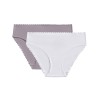 Набор хлопковых трусов Dim BODY TOUCH 0DFQ (2 шт) белый и серый, Цвет: белый/серый, Размеры: L/XL, изображение 3