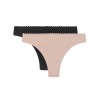 Набор хлопковых стрингов Dim BODY TOUCH 0DFR (2 шт) телесный и черный, Цвет: телесный/черный, Размеры: S/M, изображение 3