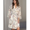 Шелковый запашной халат Mia-Amore EDEN 5173, Цвет: молочный, Размеры: 2XL/3XL
