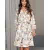 Шелковый запашной халат Mia-Amore EDEN 5173, Цвет: молочный, Размеры: 2XL/3XL, изображение 4