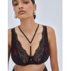 Бюстгальтер бралетт Alles HEARTBEAT M Bralette, Цвет: черный, Размеры: 65E, изображение 4