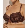 Кружевной бюстгальтер балконет Kinga PRALINE 1136-SC, Цвет: шоколадный, Размеры: 70H