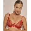 Кружевной мягкий бюстгальтер Kinga 1155-SC LOVE красный, Цвет: красный, Размеры: 65F, изображение 4