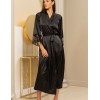 Длинный халат из шелка Mia-Amore BAGIRA 4439 черный, Цвет: черный, Размеры: 4XL/5XL, изображение 2