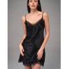 Сорочка короткая атласная Mia-Amore JOANNA 7310 черный, Цвет: черный, Размеры: XS
