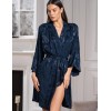 Халат из шёлка с вискозой Mia-Amore ENRIKA 4403, Цвет: темно-синий, Размеры: L/XL, изображение 3