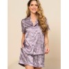 Пижама рубашка с шортами шёлк Mia-Amore ESENIA 4354, Цвет: мультицвет, Размеры: 2XL
