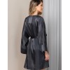 Атласный халат кимоно Mia-Amore ILONA 7543 графит, Цвет: графит, Размеры: S/M, изображение 2