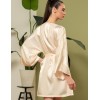 Атласный халат кимоно Mia-Amore ILONA 7543 шампань, Цвет: шампань, Размеры: S/M, изображение 2
