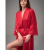 Атласный халат большого размера Mia-Amore JOANNA 7319 красный, Цвет: красный, Размеры: 2XL/3XL