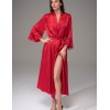 Атласный халат большого размера Mia-Amore JOANNA 7319 красный, Цвет: красный, Размеры: 2XL/3XL, изображение 4