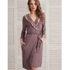 Трикотажный халат Mia-Mella MILENA 6609, Цвет: шоколадный, Размеры: XS