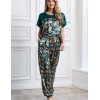 Шёлковая пижама со штанами Mia-Amore EMERALD 3781, Цвет: изумрудный, Размеры: 2XL