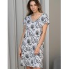 Сорочка из трикотажной вискозы Mia-Amore IVETTA 5144, Цвет: чёрно-белый, Размеры: 4XL/5XL