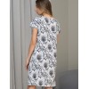 Сорочка из трикотажной вискозы Mia-Amore IVETTA 5144, Цвет: чёрно-белый, Размеры: 4XL/5XL, изображение 2