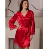Шёлковая рубашка-халат Mia-Amore BEATRIS 4505, Цвет: красный, Размеры: 2XL
