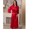 Длинный шёлковый халат Mia-Amore BEATRIS 4509, Цвет: красный, Размеры: 2XL/3XL, изображение 3