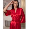 Длинный шёлковый халат Mia-Amore BEATRIS 4509, Цвет: красный, Размеры: 2XL/3XL, изображение 4