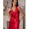 Длинная шёлковая сорочка Mia-Amore BEATRIS 4500, Цвет: красный, Размеры: 4XL, изображение 3