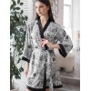 Короткий халат-кимоно Mia-Amore CHARLINE 4093, Цвет: черно-белый, Размеры: S/M