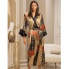 Длинный халат шёлковый Mia-Amore KLIMT 4429, Цвет: мультицвет, Размеры: 2XL/3XL