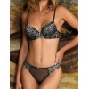 Комплект Sielei FLOWER LACE 76327 балконет + бразилиана antracite, Цвет: antracite (темно-сер, Размеры: 75B