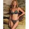 Комплект Sielei FLOWER LACE 76327 балконет + бразилиана antracite, Цвет: antracite (темно-сер, Размеры: 75B, изображение 3
