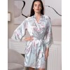 Короткий шёлковый халат Mia-Amore GABRIEL 4523, Цвет: мультицвет, Размеры: 2XL/3XL