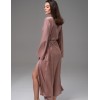 Длинный запашной халат Mia-Amore GENEVIEVA 7569 какао, Цвет: какао, Размеры: 2XL/3XL, изображение 2