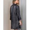 Рубашка халат из атласа Mia-Amore ILONA 7547 графит, Цвет: графит, Размеры: L/XL, изображение 4