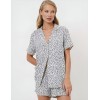 Пижама женская с шортами Aruelle BEATRICH, Цвет: серый, Размеры: S