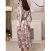 Длинный шелковый халат Mia-Amore NINELLE 4259 латте, Цвет: латте, Размеры: 4XL/5XL, изображение 3
