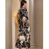 Шёлковый длинный халат Mia-Amore ELMIRA 4269, Цвет: черный, Размеры: 2XL/3XL, изображение 2