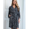 Халат из тканой вискозы Mia-Amore LEANA 5313, Цвет: темно-синий, Размеры: 2XL/3XL