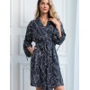 Халат из тканой вискозы Mia-Amore LEANA 5313, Цвет: темно-синий, Размеры: 2XL/3XL, изображение 4