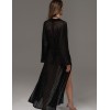 Длинный пляжный халат Mia-Amore SEYCHELLES 5387 черный, Цвет: черный, Размеры: 2XL/3XL, изображение 2