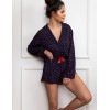 Пижама с шортами из вискозы Sensis MAISIE, Цвет: темно-синий, Размеры: M, изображение 3