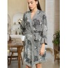 Халат из тканой вискозы Mia-Amore AVELINA 5123, Цвет: черно-белый, Размеры: S/M, изображение 3