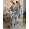 Халат из тканой вискозы Mia-Amore AVELINA 5123, Цвет: черно-белый, Размеры: S/M, изображение 5