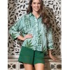 Хлопковый костюм с шортами Mia-Amore SICILIA 5214, Цвет: малахит, Размеры: 2XL