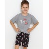 Пижама для мальчиков с шортами Taro 2897/2898/2899 RELAX, Цвет: серый/черный, Размеры: 110