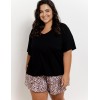 Пижама женская с шортами Taro 3319/3360 ESTI, Цвет: черный/леопард, Размеры: S, изображение 2
