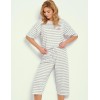 Хлопковая пижама с бриджами Taro 3334 HARPER, Цвет: светло-серый, Размеры: S