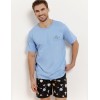 Пижама мужская с шортами Taro 3393 SPENCER, Цвет: голубой/черный, Размеры: L, изображение 2